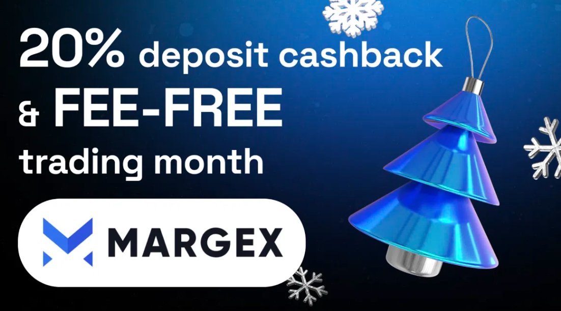 Margex - 20% de cashback e um mês de taxas zero