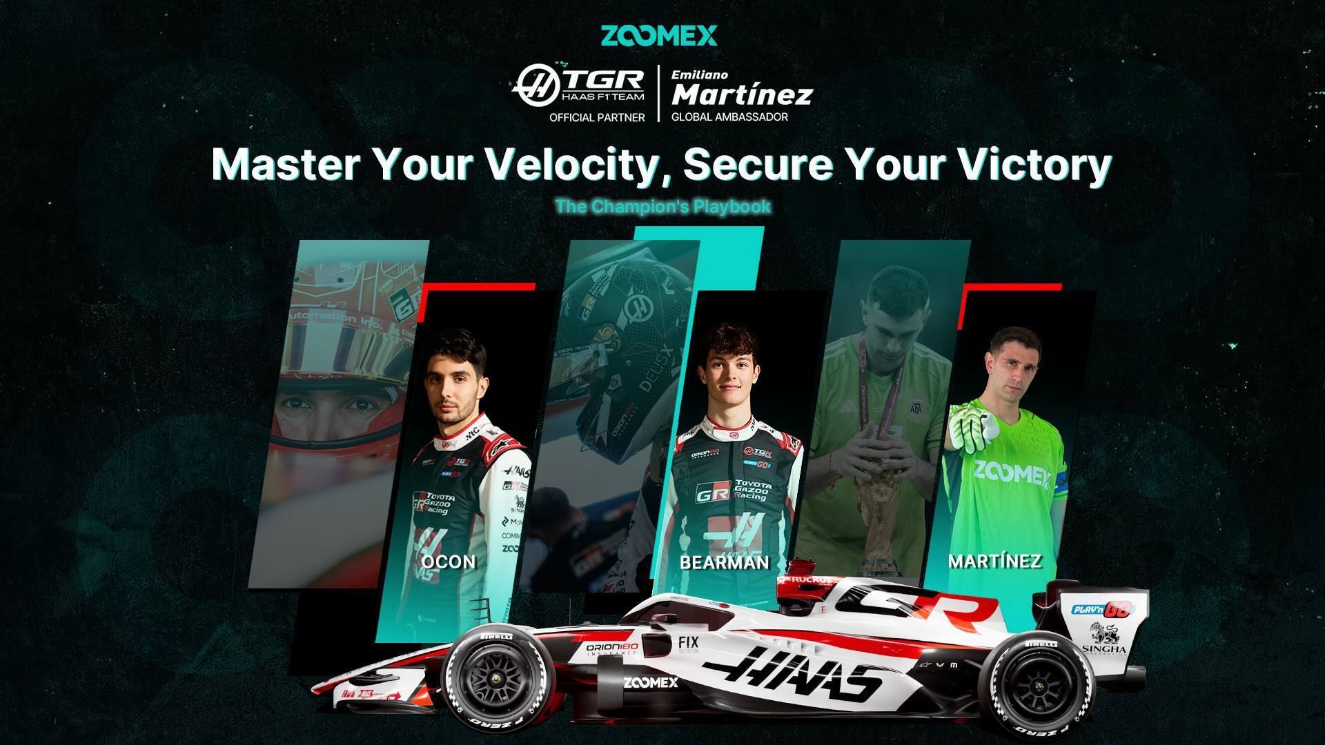 Zoomex se une à TGR Haas F1 e Emiliano Martínez no Road to the Championship 2026