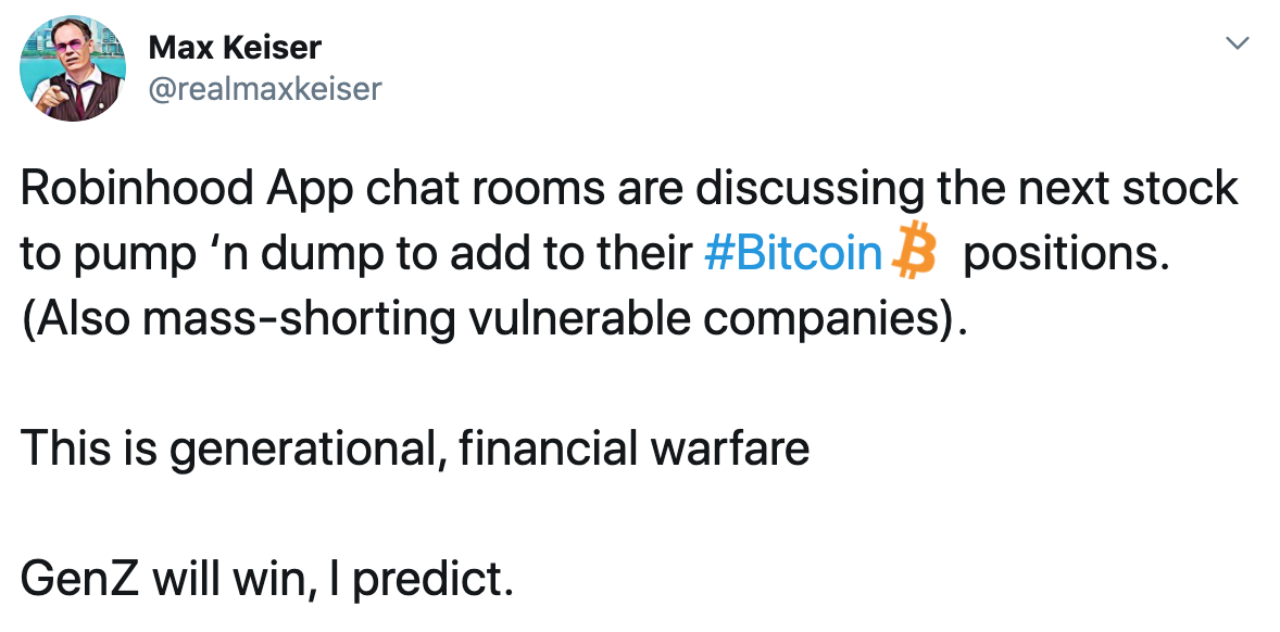Tuit Keiser Robinhood