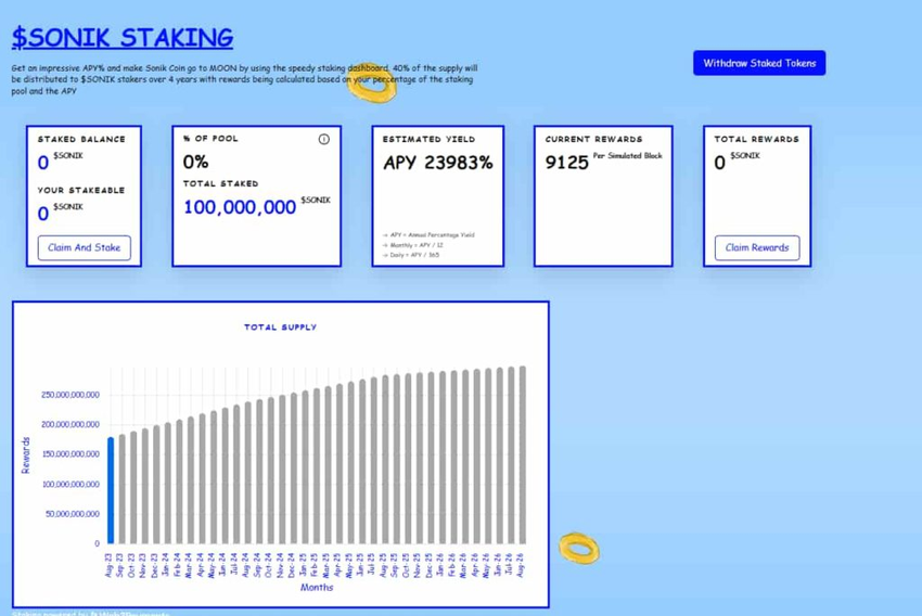 staking de Sonik Coin