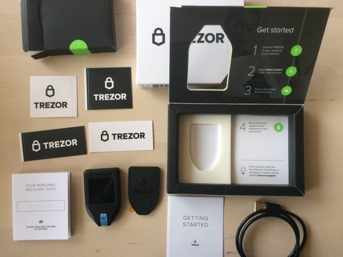 trezor model t unboxing