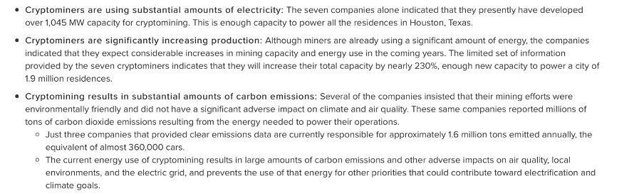 Oversight report Source: Warren Senate