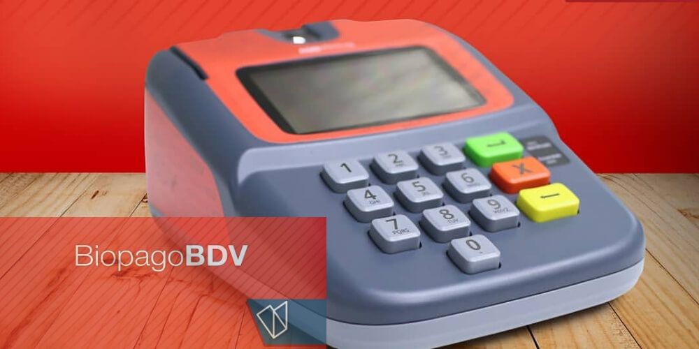 Dispositivo de pago biométrico "Biopago". Cortesía: Banco de Venezuela