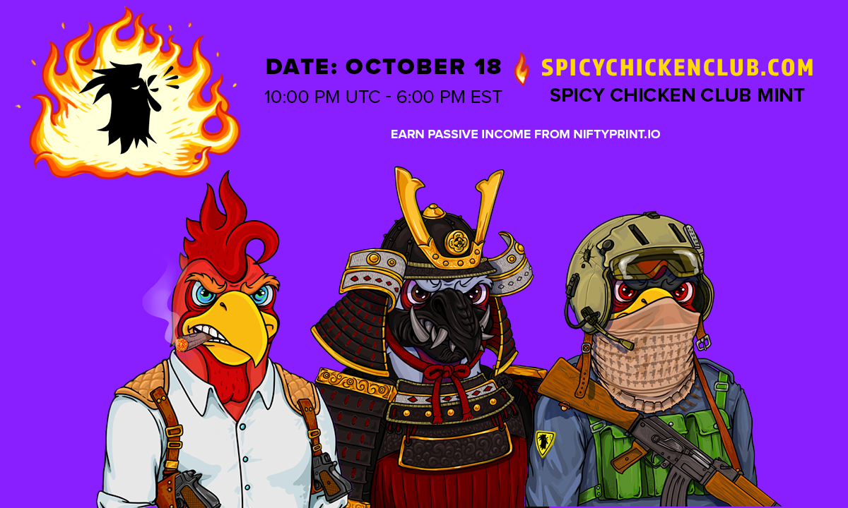 Spicy Chicken Club Announces Limited Edition Angry NFT Chickens