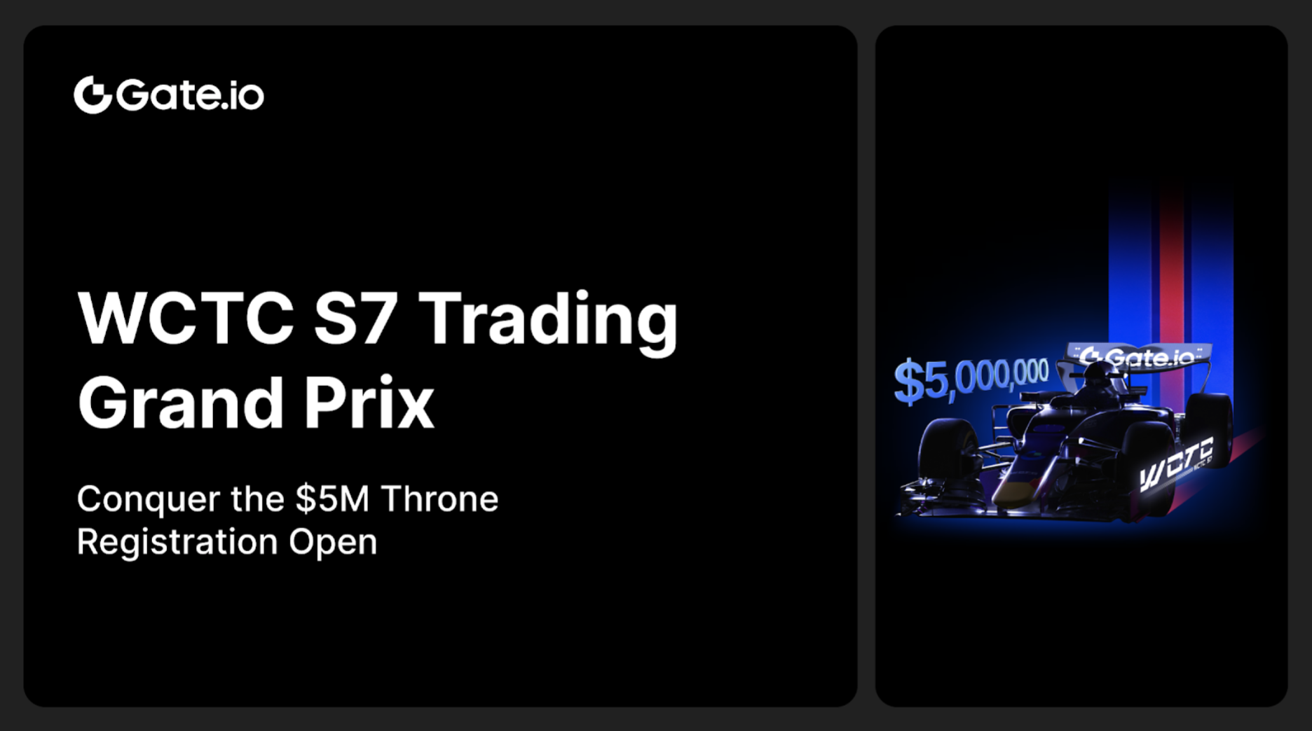 Gate.io Kicks Off WCTC S7: Race for a $5 Million Prize Pool and a Ford Mustang GT