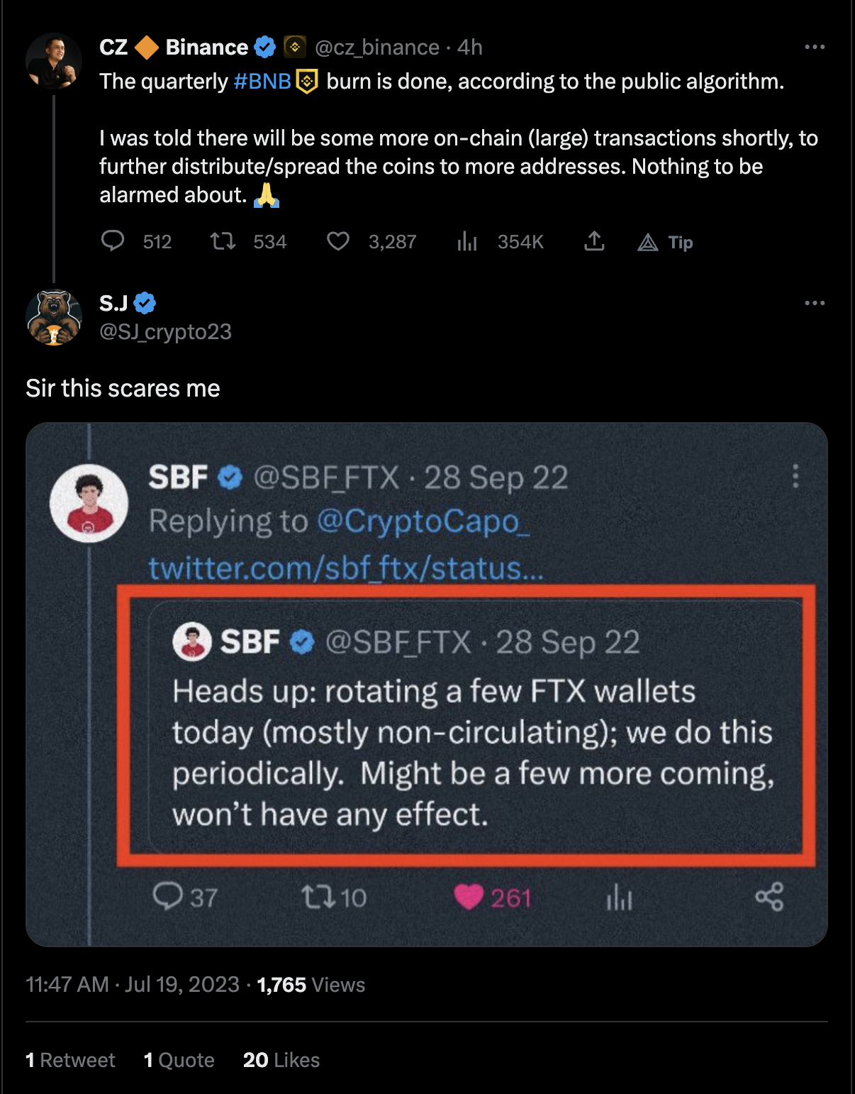 La comunidad muestra escepticismo sobre los movimientos en cadena.
