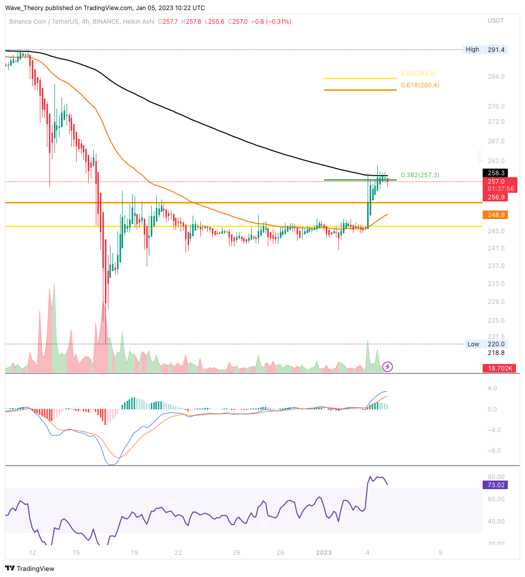 BNB Preis stößt auf Widerstand