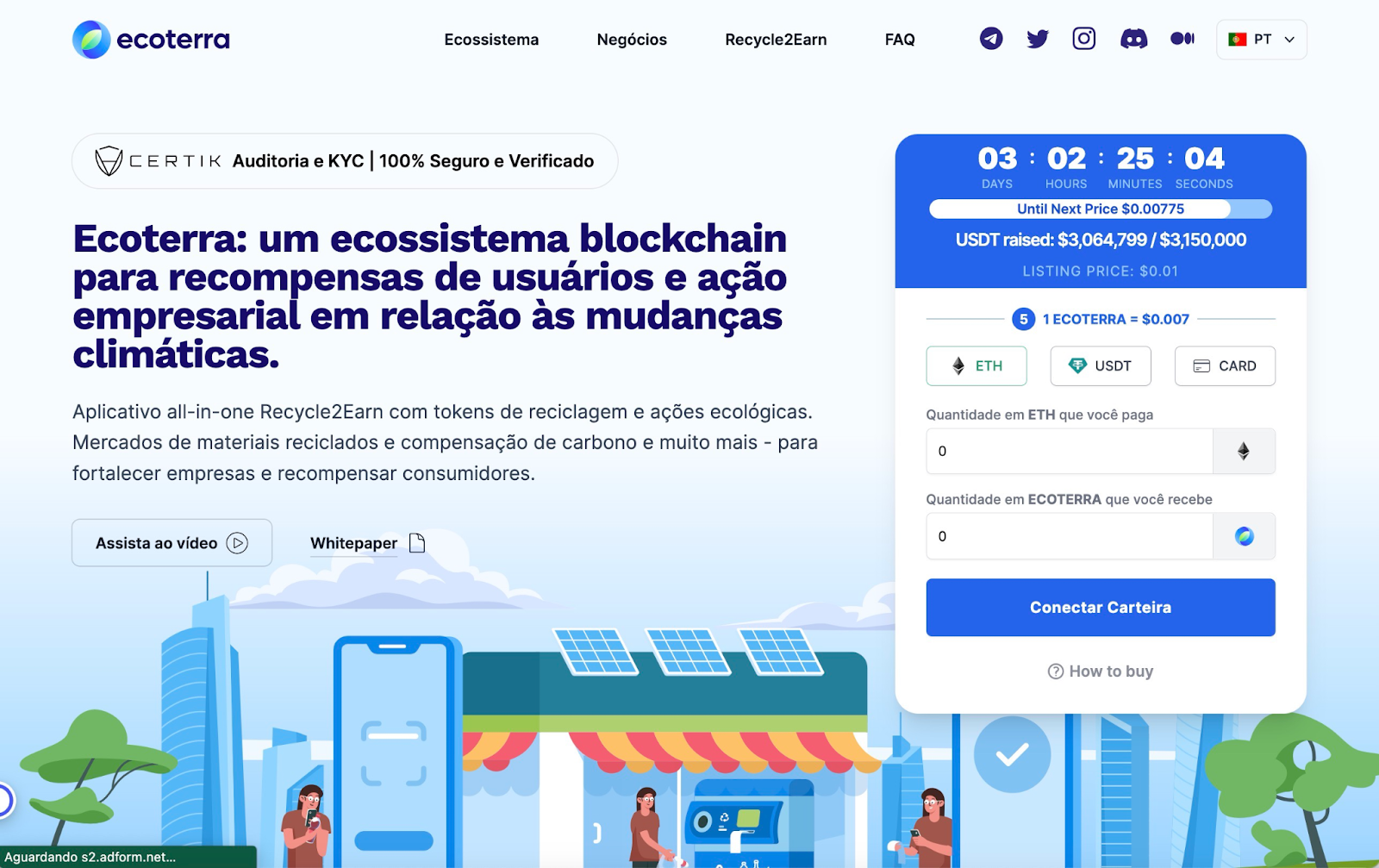 Novo sucesso da Web3, ecoterra arrecada US$ 3 milhões em um mês