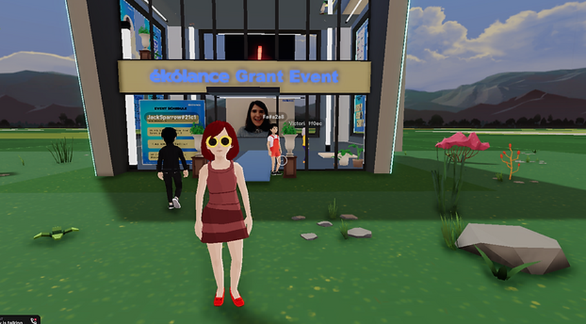 A sneak peek of what the EkoLance metaverse building looks like during the event