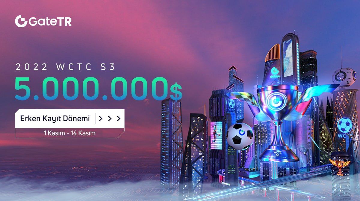 Gate.io Borsasından 5 Milyon Dolar Ödüllü WCTC Turnuvası