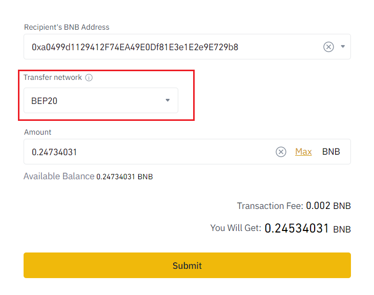 BEP20 Binance Smart Chain BSC