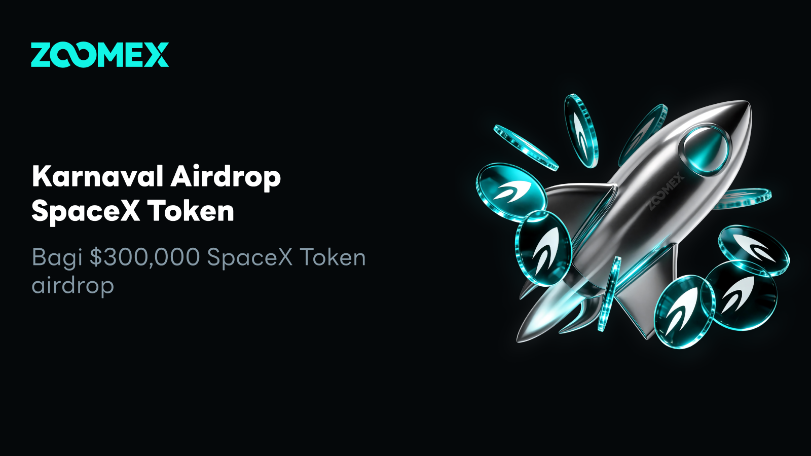 Zoomex Luncurkan Airdrop Carnival SpaceX Token, Total Hadiah US$300.000