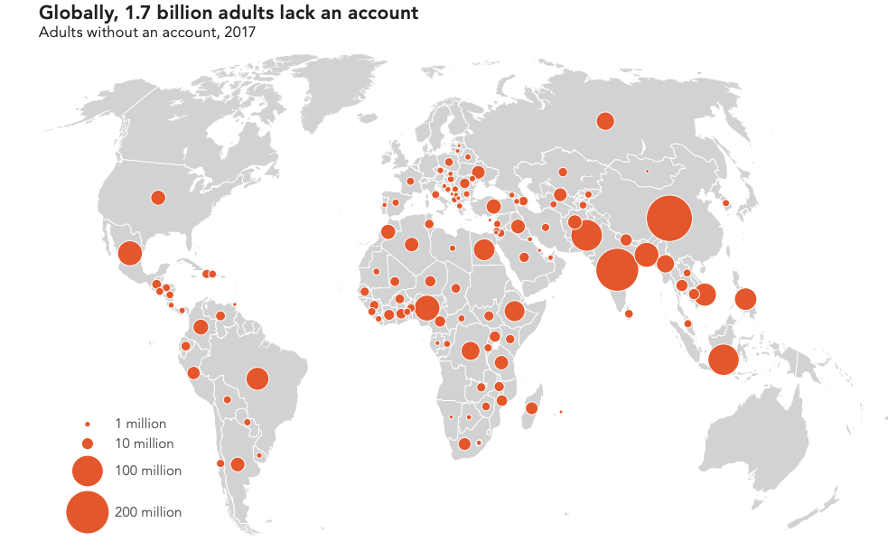 map showing million of unbanked beincrypto tony toro