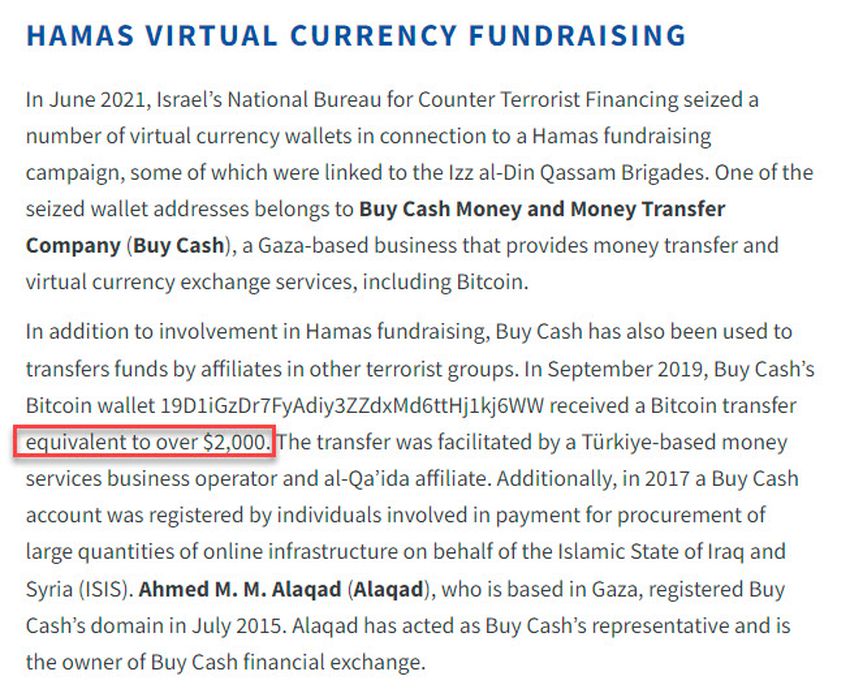 Screenshot from US Treasury report highlighting BTC. Source: X/@zerohedge 
