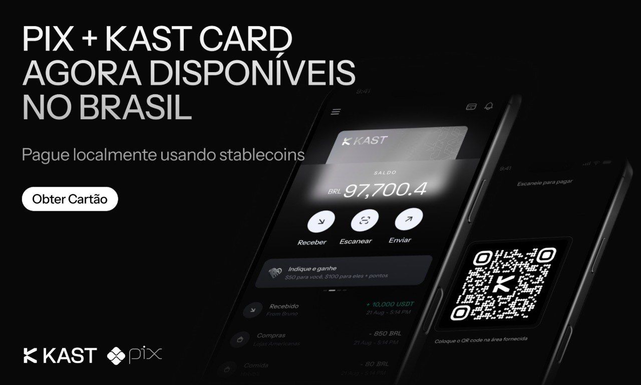 KAST amplia o acesso a pagamentos com stablecoins no Brasil por meio da integração com o Pix