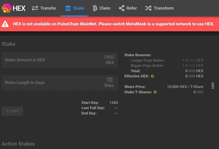 HEX PulseChain Errors | Twitter/@RichardHeartWin