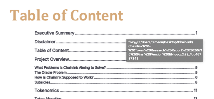 table of contents link to simeon beincrypto tony toro