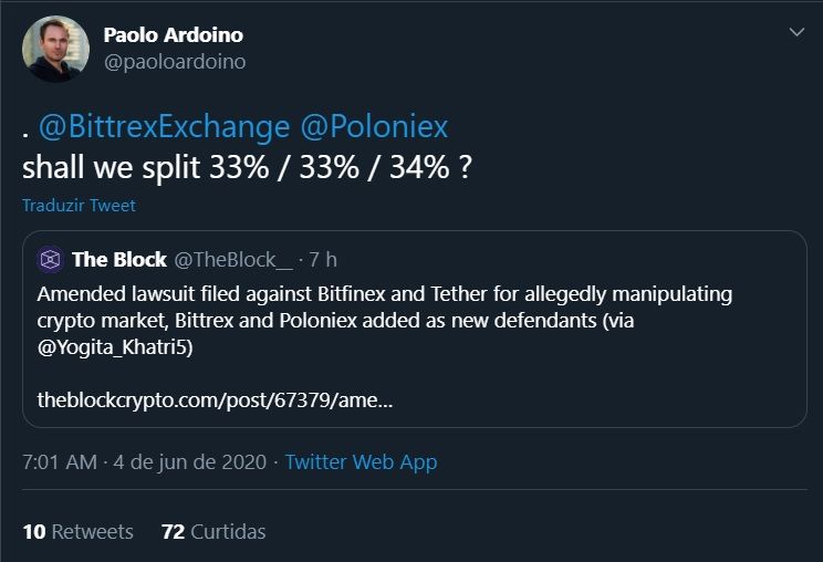 Paolo comenta sobre a ação