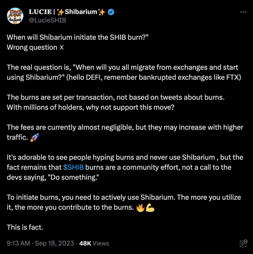 tasa de quema de Shiba