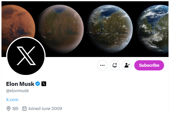 D für Dogecoin Elon Musk