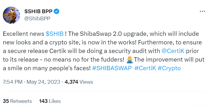 Shiba Inu ShibaSwap 2.0 