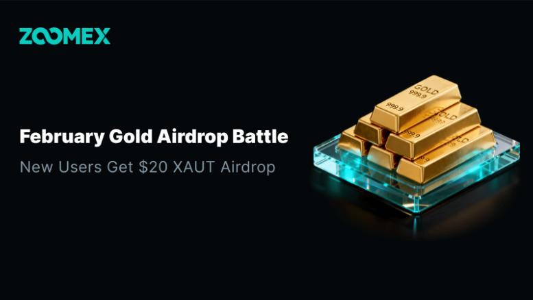 Zoomex lança airdrop de ouro tokenizado em fevereiro com bônus de US$ 10 para novos usuários