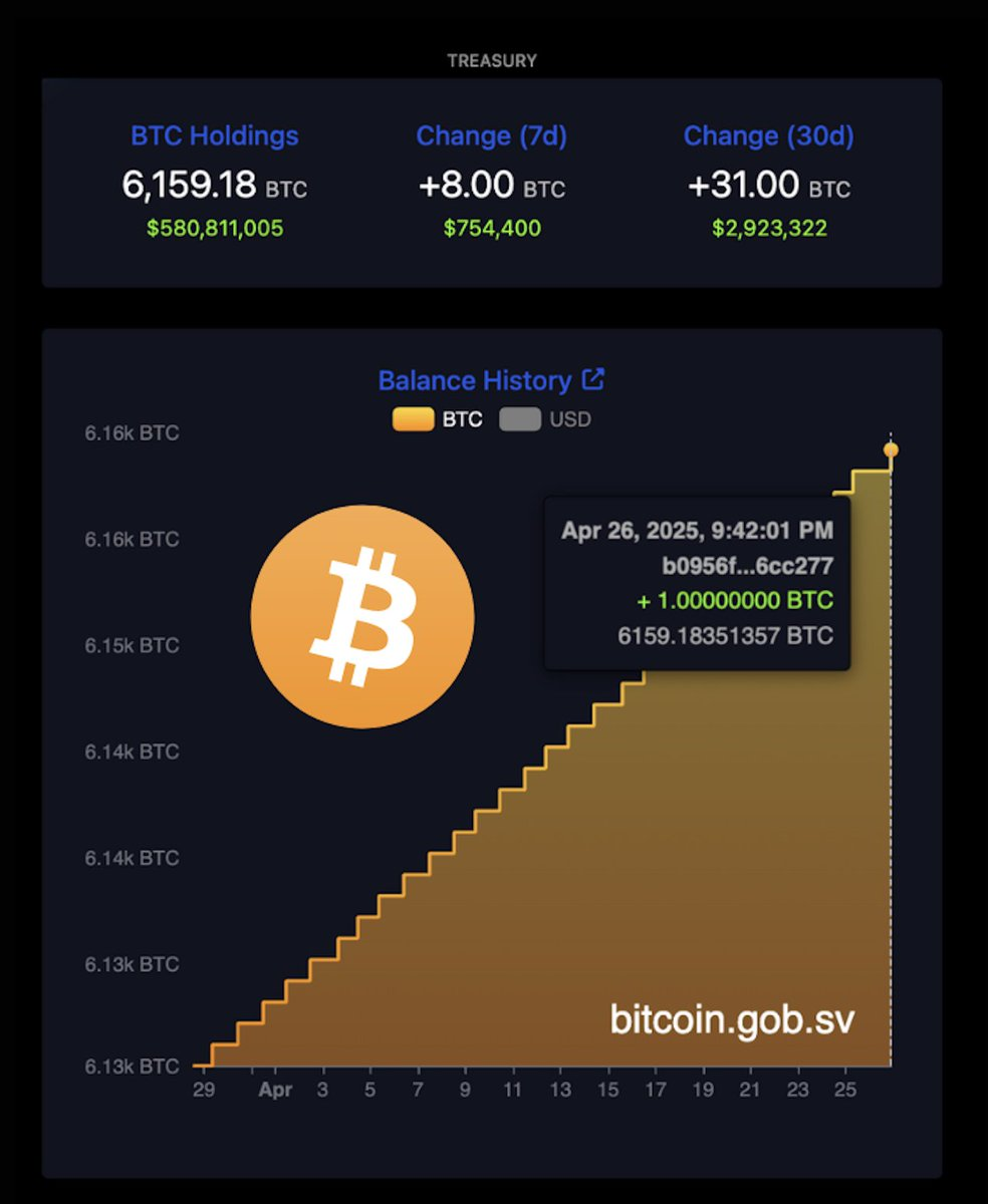 El Salvador's Bitcoin Holdings.