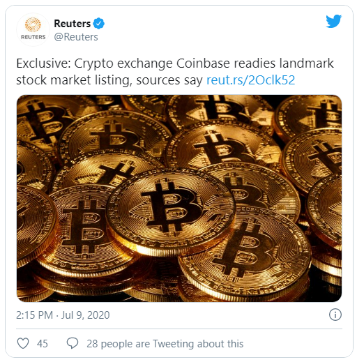 reuters coinbase