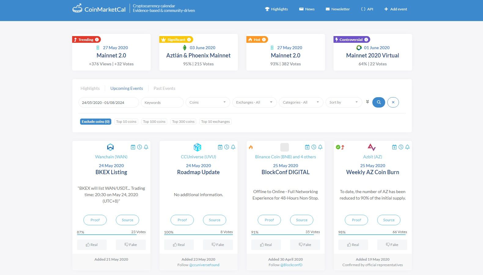 CoinMarketCal