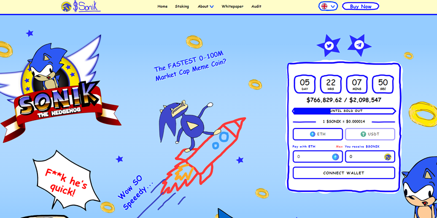 $SONIK atrai US$ 750 mil na reta final da pré-venda