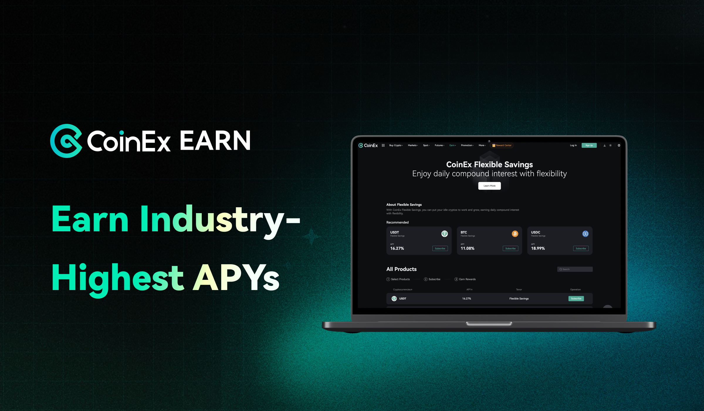 حساب توفير مرن من CoinEx: أعلى نسبة عائد سنوي في عالم الكريبتو!