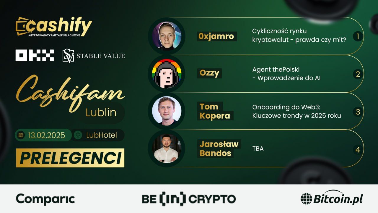 Spotkanie dla entuzjastów krypto i Web3  – Cashify już 13 lutego w Lublinie