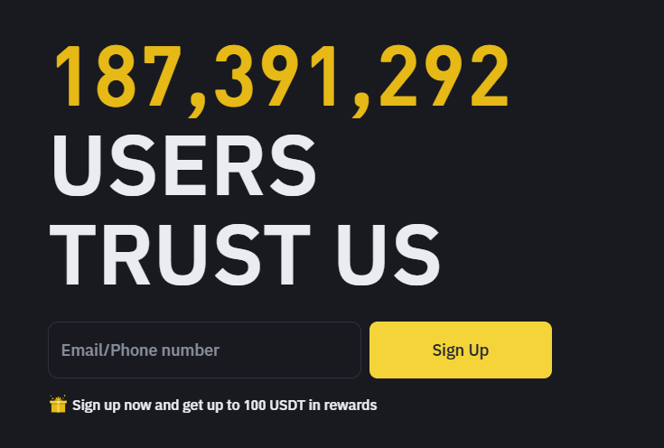 binance is app that pays for sign up as well