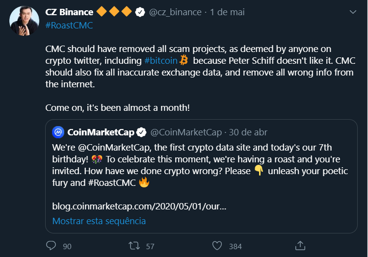 CZ Binance provoca Peter Schiff