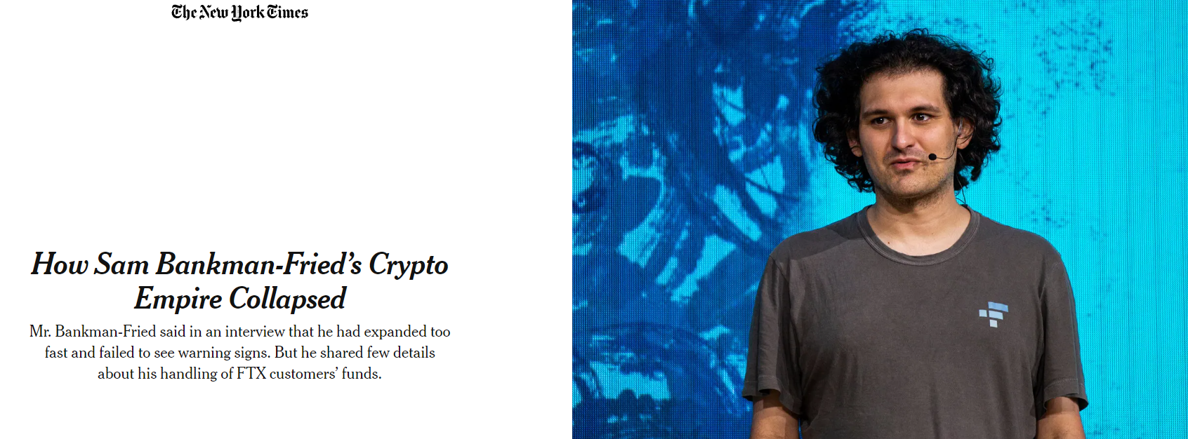 New York Times article on Sam Bankman-Fried
