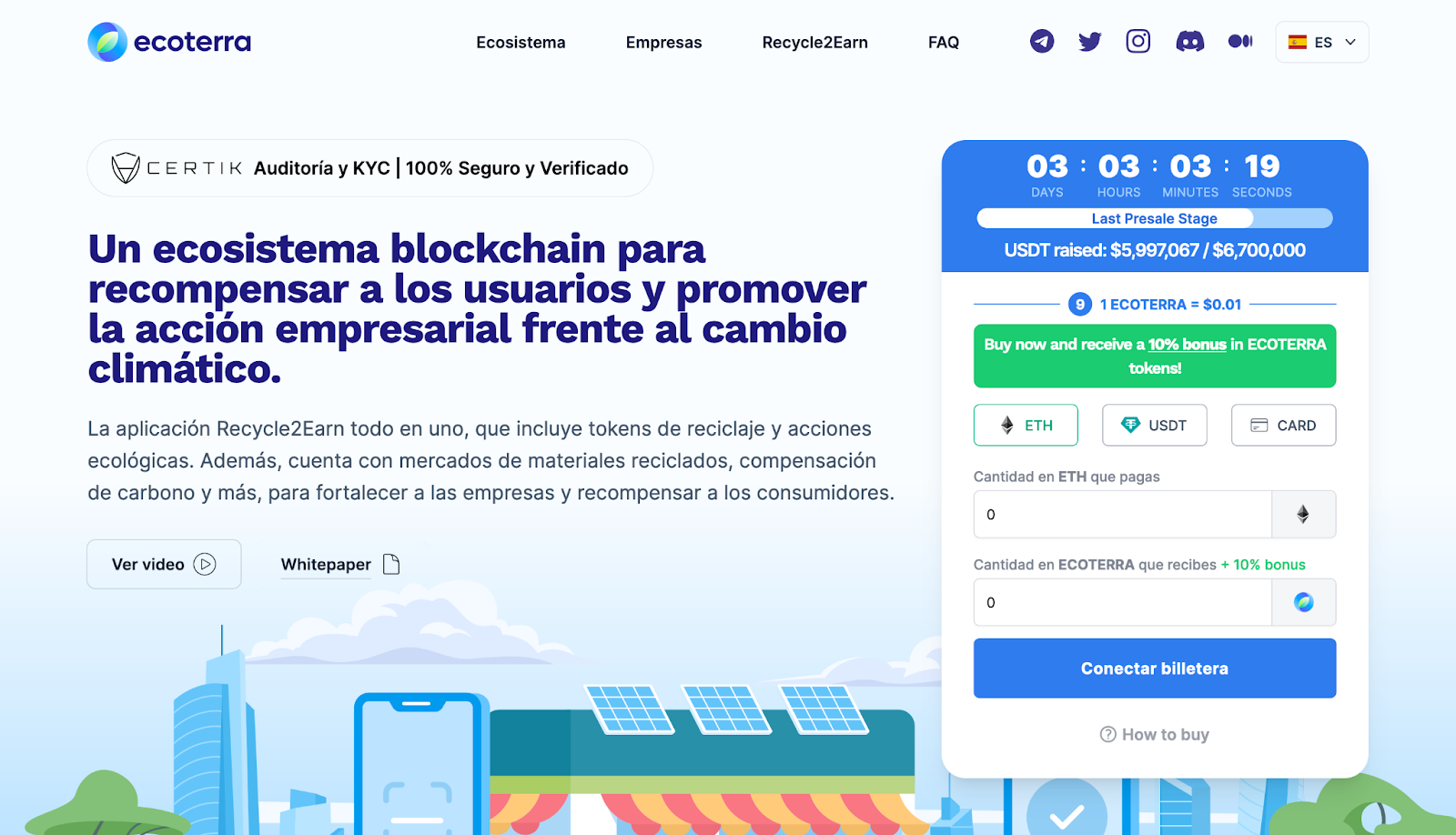 ¿Es muy tarde para comprar Ethereum? ETH continúa bajando pero Ecoterra ya alcanzó los $5 millones