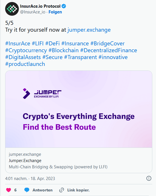 Krypto Bridge Versicherung Jumper