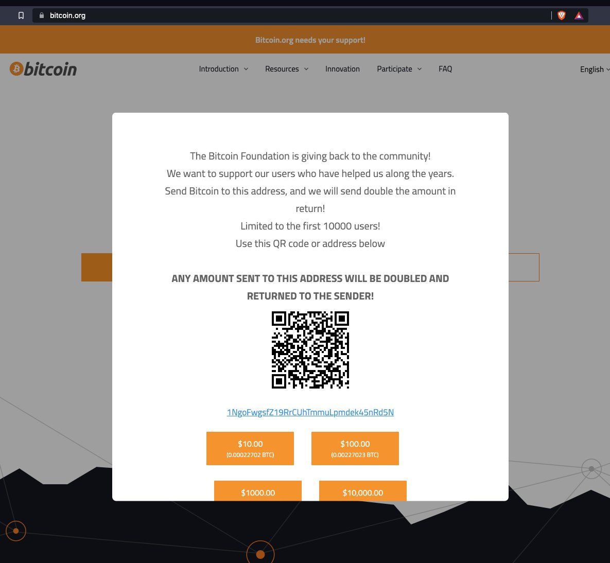 Взлом сайта bitcoin.org