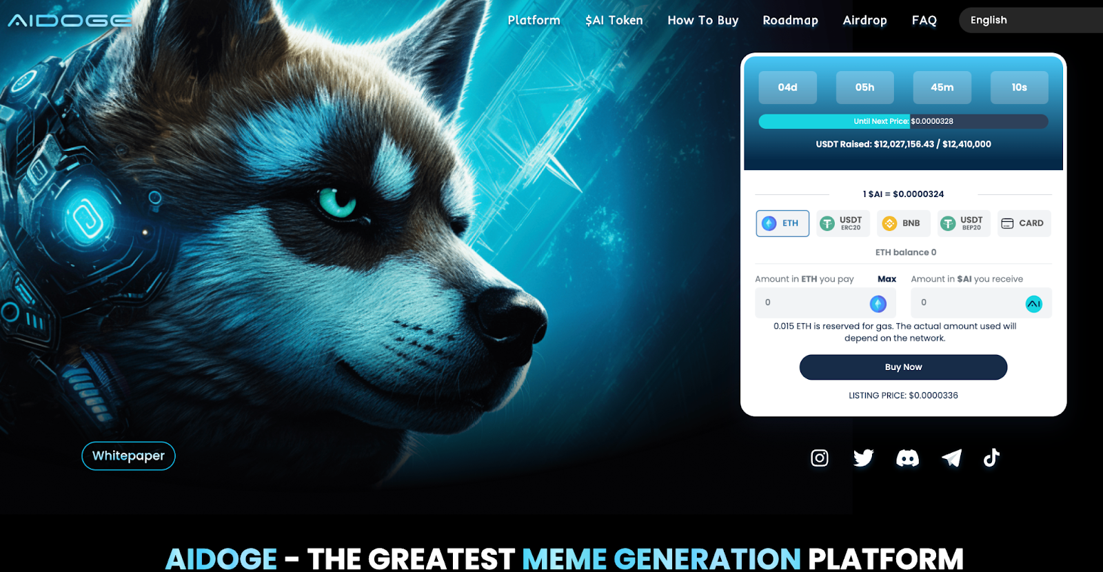 Melhor do que PEPE, pré-venda do AiDoge.com ultrapassa US$ 13 milhões