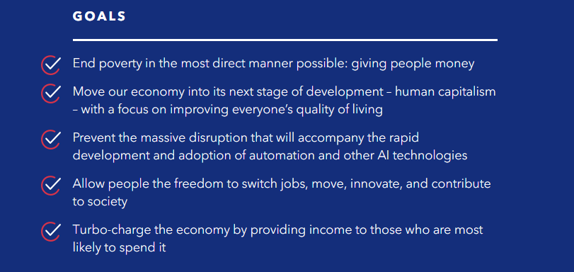 Freedom Dividend Goals