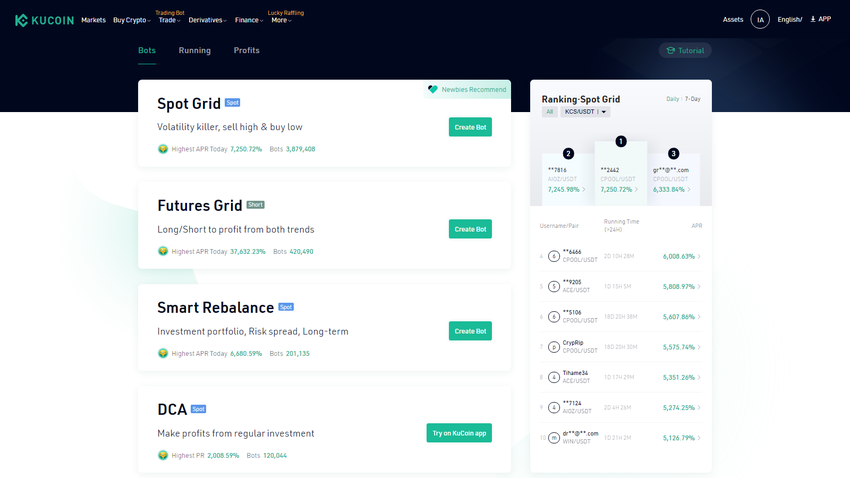 KuCoin scambiare bot