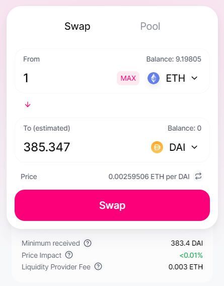 minh hoạ Cách sử dụng Uniswap