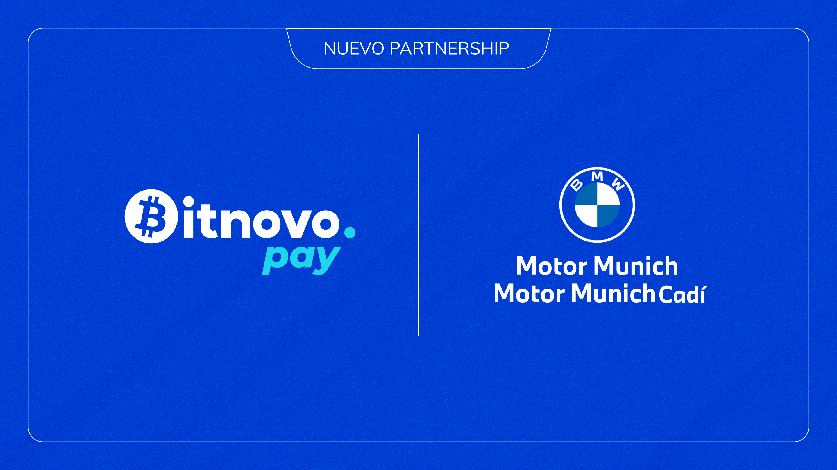 Motor Munich y Bitnovo Pay se asocian para impulsar la compra de BMW en España mediante criptomonedas