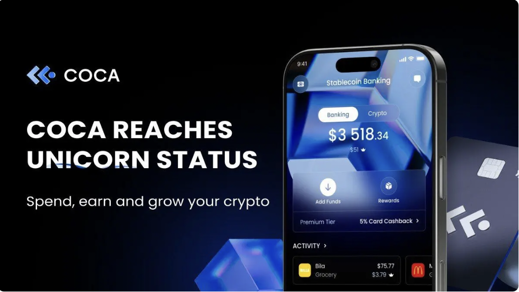 Стейблкоїн-банк COCA досяг оцінки в $1 млрд
