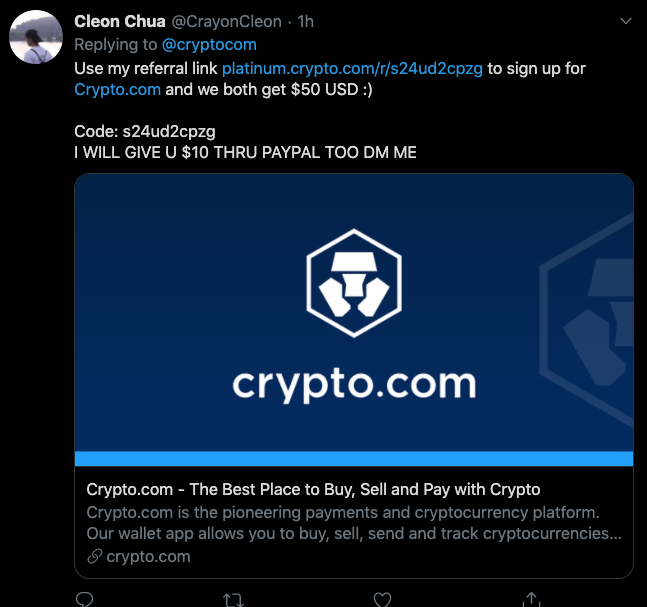 Use my referral link twitter cryptocom beincrypto tony toro