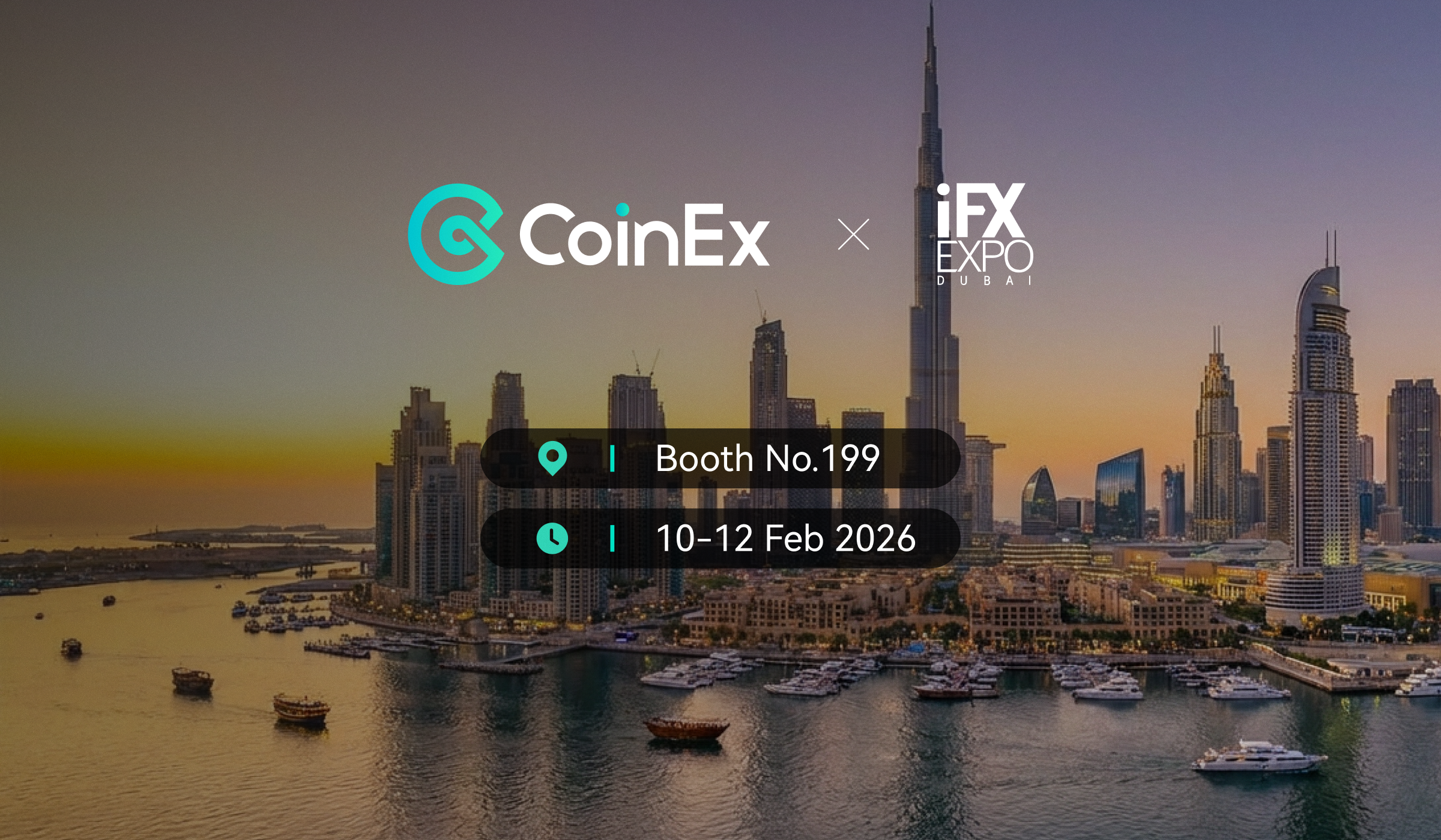 مصنة CoinEx تنضم إلى معرض iFX EXPO دبي 2026..فرصة للجميع!