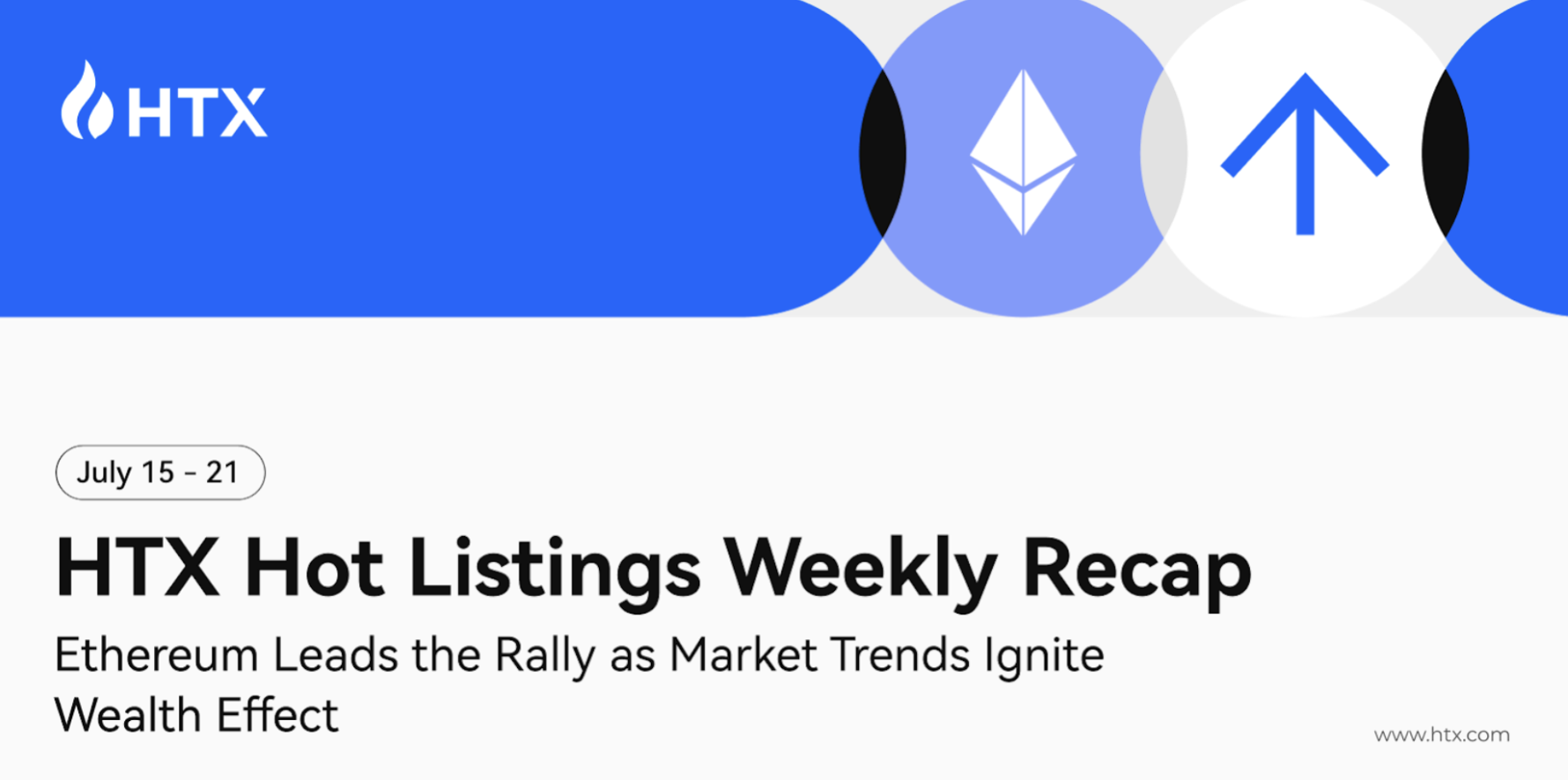 HTX Hot Listings Weekly Recap (July 15 – 21): Ethereum Leads the Rally as Market Trends Ignite Wealth Effect