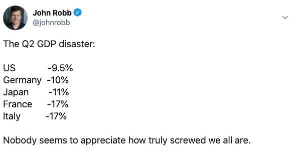 Tuit GDP mundial desastre