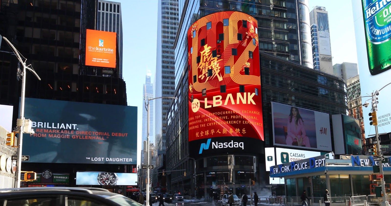 Major Exchange LBank Wishes Lunar New Year Via Nasdaq Billboard