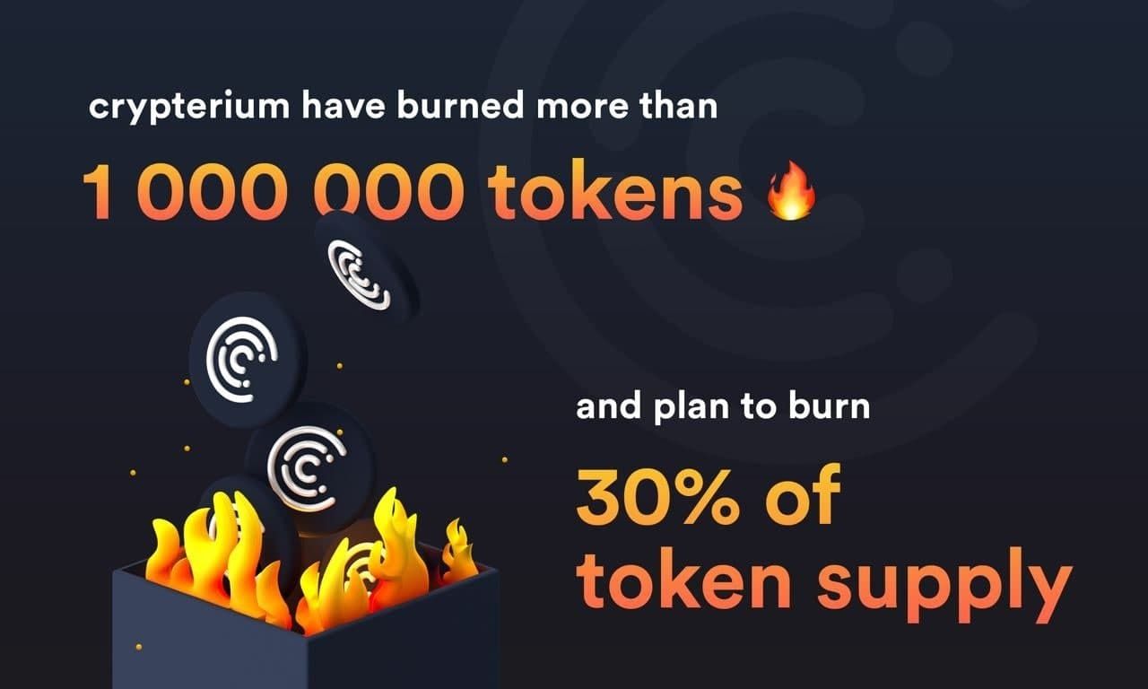 Crypterium Burns 1M tokens Cutting Third of Total CRPT Supply